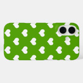 Groen Witte Lieve Harten Ontwerp Case-Mate iPhone Case (Achterkant (horizontaal))
