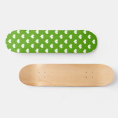 Groen Witte Lieve Harten Ontwerp  Persoonlijk Skateboard (Horizontaal)