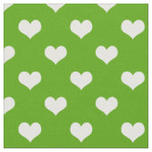 Groen Witte Lieve Harten Ontwerp Stof (Close Up)