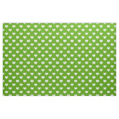 Groen Witte Lieve Harten Ontwerp Stof (Fat Quarter)