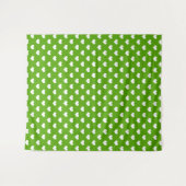 Groen Witte Lieve Harten Ontwerp Wandkleed (Voorkant (horizontaal))
