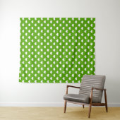 Groen Witte Lieve Harten Ontwerp Wandkleed (In Situ (horizontaal))