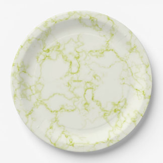 Groen Witte Marmer Papieren Borden Bordje