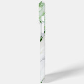 Groen Witte Marmeren Monogram Gepersonaliseerde Na Case-Mate iPhone Case (Achterkant / Links)