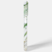 Groen Witte Marmeren Monogram Gepersonaliseerde Na Case-Mate iPhone Case (Achterkant / Rechts)