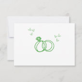 Groen Witte Met De Hand Getekende Hart Whimsical H Save The Date (Achterkant)
