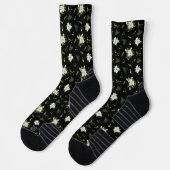 Groen Witte Patroon High-Performance Sport Crew Sokken (Links)