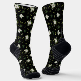 Groen Witte Patroon High-Performance Sport Crew Sokken