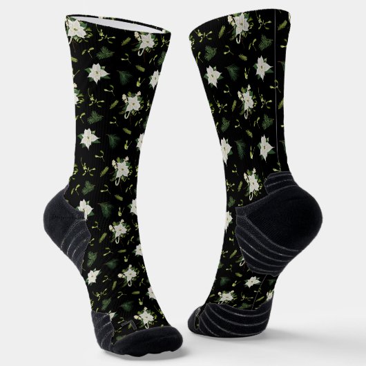 Groen Witte Patroon High-Performance Sport Crew Sokken (Gebogen)