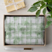 Groen Witte Plaid Strepen Verjaardag Tissuepapier (Geschenk)