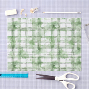 Groen Witte Plaid Strepen Verjaardag Tissuepapier