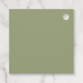 Groen & Witte Pompoen Herfst Bruiloftsborrel Bedankjes Labels (Achterkant)