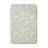 Groen Witte Romantische Bloem  Badmat (Voorkant Verticaal)