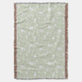 Groen Witte Romantische Bloem  Deken (Voorkant Verticaal)