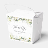 Groen Witte Rozen Baby shower Favor Box Bedankdoosjes (Achterkant)