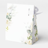 Groen Witte Rozen Bruiloft Favor Box Bedankdoosjes (Achterkant)