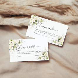 Groen Witte Rozen Luier Raffle Enclosure Kaart