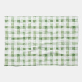 Groen Witte Ruit Strepen Theedoek (Horizontaal)
