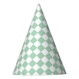 Groen Witte Ruitpatroon Feesthoedjes