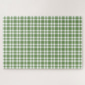 Groen Witte Ruitpatroon Legpuzzel (Horizontaal)