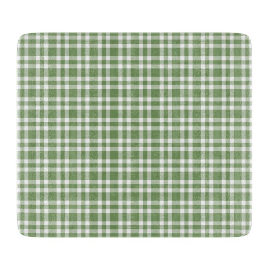 Groen Witte Ruitpatroon Snijplank (Voorkant)