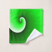 Groen Witte Spiraalgradiënt Bad Handdoek (Wasdoekje)