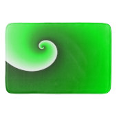 Groen Witte Spiraalgradiënt Badmat (Voorkant)