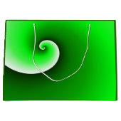 Groen Witte Spiraalgradiënt Groot Cadeauzakje (Voorkant)