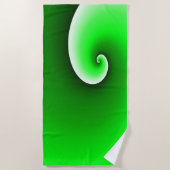 Groen Witte Spiraalgradiënt Strandlaken (Voorkant)