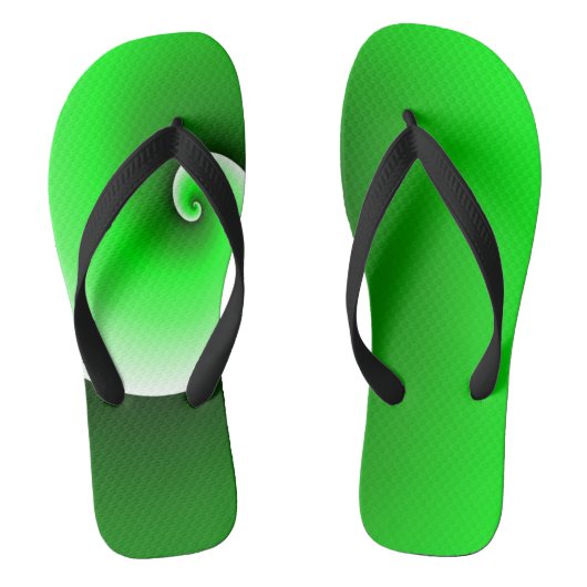 Groen Witte Spiraalgradiënt Teenslippers (Voetbed)