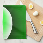 Groen Witte Spiraalgradiënt Theedoek (Quarter Fold)