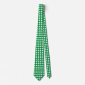 Groen Witte Stip Vintage Retro Stropdas (Voorkant)
