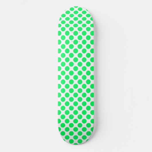 Groen Witte Stippen Persoonlijk Skateboard (Voorkant)