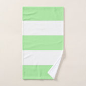 Groen & Witte Strepen Monogram Bad Handdoek (Handdoek)
