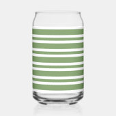 Groen Witte Strepen Patroon Blikvorm Glas (Rechts)