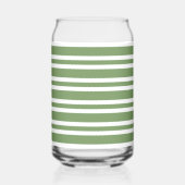 Groen Witte Strepen Patroon Blikvorm Glas (Links)