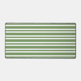 Groen Witte Strepen Patroon Bureaumat