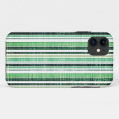 groen witte strepen patroon Case-Mate iPhone case (Achterkant (horizontaal))