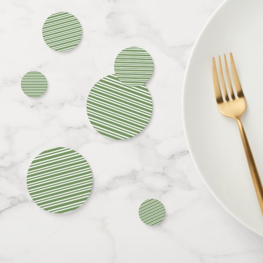 Groen Witte Strepen Patroon Confetti (Groep)