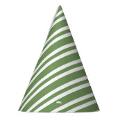 Groen Witte Strepen Patroon Feesthoedjes (Links)