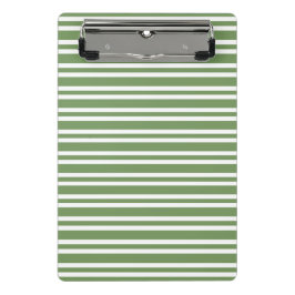 Groen Witte Strepen Patroon Mini Klembord