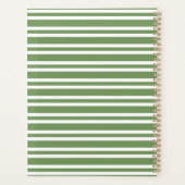 Groen Witte Strepen Patroon Planner (Achterkant)