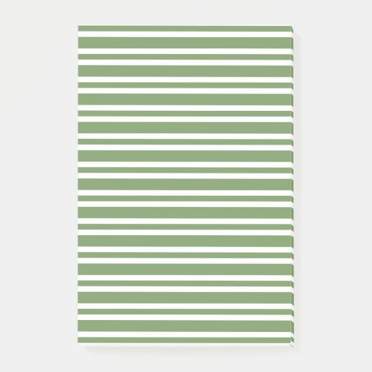 Groen Witte Strepen Patroon Post-it® Notes (Voorkant)
