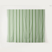 Groen Witte Strepen Patroon Wandkleed (Voorkant (horizontaal))