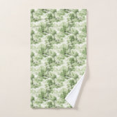 Groen Witte Toile Frans Landelijk Antiek Oud Bad Handdoek (Handdoek)