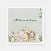 groen-witte waterverf baby shower servet (Voorkant)