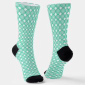 Groen Witte Wervel Sokken (Gebogen)