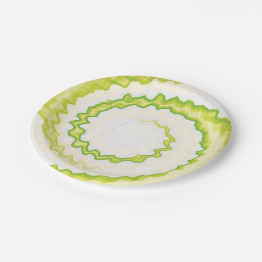 Groen-witte zwijn, kleurstof papieren bordje (Gekanteld)