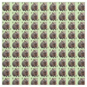 Groen Wombat baksteen patroon, Stof