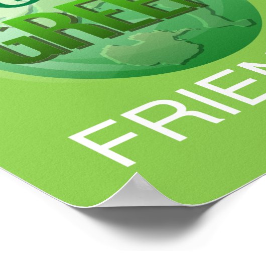 Groen worden Aarde vriendelijk Poster (Hoek)